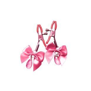 Затискачі для сосків з регулюванням Art of Sex - Flirty Bow, колір рожевий