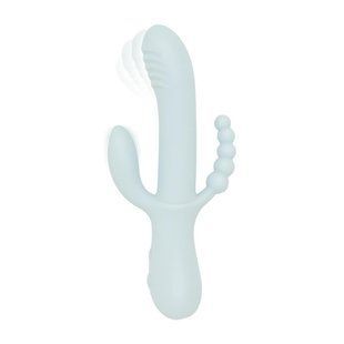 Вибратор-кролик Good Vibes Only - SAGE Triple Stimulation Vibe Soft Silicone - Blue