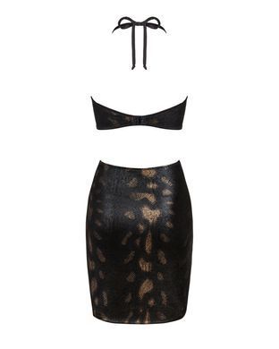 Платье под змеиную кожу Obsessive Vivianty dress XS/S, черное