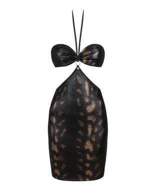 Платье под змеиную кожу Obsessive Vivianty dress XS/S, черное