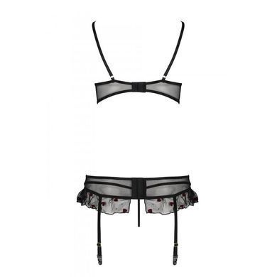Сексуальный комплект с поясом для чулок Passion LOVELIA SET L/XL, black