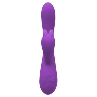 Вібратор-кролик Wooomy Gili-Gili Vibrator with Heat Purple, відросток з вушками, підігрів до 40&deg;С