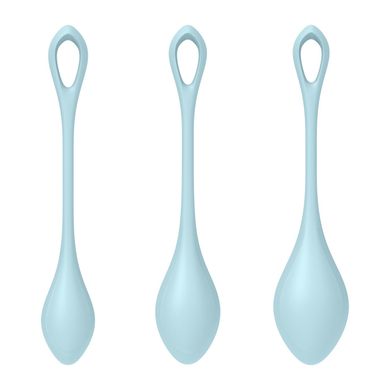 Набор йони бусин Satisfyer Yoni Power 2 Light Blue, диаметр 2-2,5-3см, вес 22-44-73гр