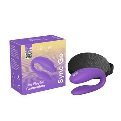 Смарт-вибратор для пар We-Vibe Sync GO Light Purple, тревел-кейс, пульт ДУ