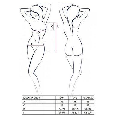 Боди Passion MELANIA BODY L/XL, black