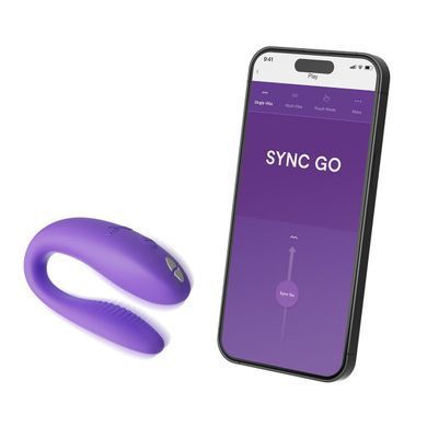 Смарт-вибратор для пар We-Vibe Sync GO Light Purple, тревел-кейс, пульт ДУ