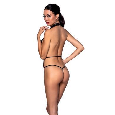 Боді-халтер з екошкіри Passion JANNIES BODY L/XL black