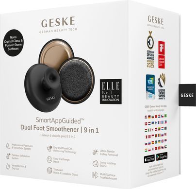 Набір для догляду за стопами з ручкою GESKE Dual Foot Smoothener 9в1 gray