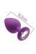 Анальная пробка с кристаллом MAI Attraction Toys №48 Purple, длина 8,2см, диаметр 3,5см