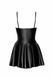 Платье Noir Handmade F308 Dreamer, XXL, мини, под латекс, открытые плечи, юбка клеш, молния спереди