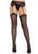 Колготки-панчохи Leg Avenue Heart Garterbelt Stockings One Size Black