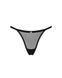 Прозрачные стринги с кружевом Obsessive Celia Noir thong XL/2XL