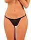 Прозрачные стринги с кружевом Obsessive Celia Noir thong XL/2XL