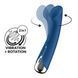 Вибратор с ротацией Satisfyer Spinning G-Spot 1 Blue, плоская площадка для стимуляции точки G