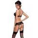 Сексуальный комплект с поясом для чулок Passion LOVELIA SET L/XL, black