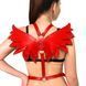 Женская портупея Art of Sex - Wings красная L-2XL, экокожа