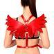 Женская портупея Art of Sex - Wings красная L-2XL, экокожа