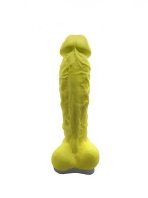 Крафтовое мыло-член с присоской Чистий Кайф Yellow size XL, натуральное