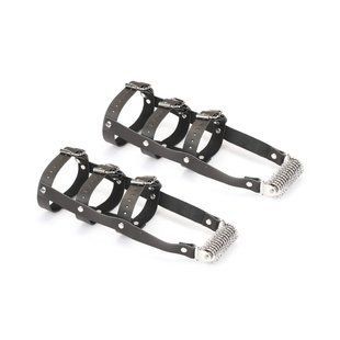 Кожаная портупея для голеностопа со шпорами Liebe Seele Leather High Heel Ankle Harness Silver