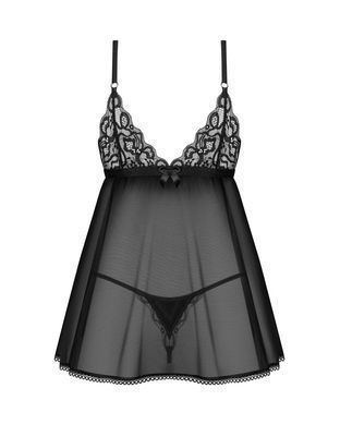 Пеньюар і трусики Obsessive Blomentis babydoll & thong XS/S