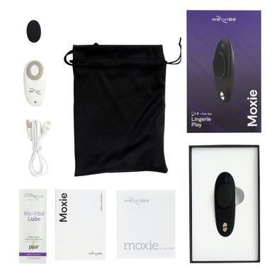 Смарт-вибратор в трусики We-Vibe Moxie Satin Black с пультом ДУ