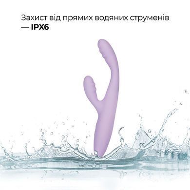 Тонкий кролик-вибратор Svakom Cici+ 2 Lilac, управление со смартфона, подогрев до 38 &deg;C