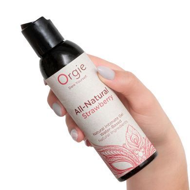 Лубрикант на водной основе Orgie All Natural Strawberry, 150 мл, со вкусом и ароматом клубники