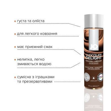 Смазка на водной основе JO H2O &mdash; Chocolate Delight (120 мл) без сахара, растительный глицерин