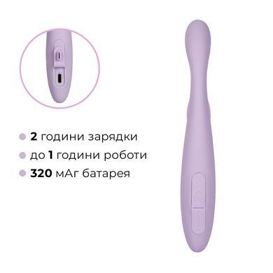 Тонкий кролик-вибратор Svakom Cici+ 2 Lilac, управление со смартфона, подогрев до 38 &deg;C