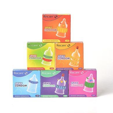 Насадка на член Recare Spike Condom Orange (презерватив с усиками и шипами)