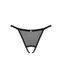 Прозорі стрінги з доступом Obsessive Celia Noir crotchless thong XS/S