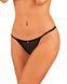 Прозорі стрінги з доступом Obsessive Celia Noir crotchless thong XS/S