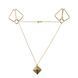 Зажимы для сосков с тяжелой подвеской LOCKINK Nipple Clamps&nbsp;with Heavy Pendant - Golden