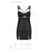 Бебі-дол з еко-шкіри та мережива Passion LOONA CHEMISE S/M, black
