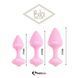 Набор силиконовых анальных пробок FeelzToys - Bibi Butt Plug Set 3 pcs Pink