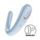 Вібратор для пар Satisfyer Double Classic Light Blue з одним моторчиком
