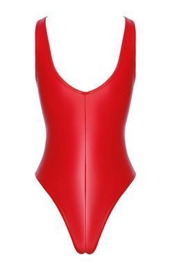 Боди Noir Handmade F352 Red powerwetlook body - 3XL