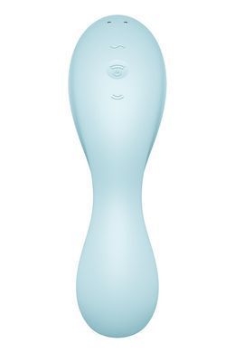 Вакуумный смарт-стимулятор с вибрацией Satisfyer Curvy Trinity 5 (Blue), управление со смартфона