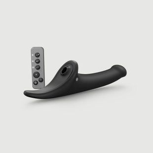 Вибронасадка для страпона с вакуумной стимуляцией Strap-On-Me Multi Orgasm Dildo M Black