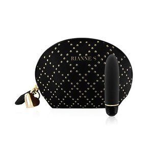 Вибропуля RIANNE S &ndash; Classique Vibe мини-вибратор на 7 режимов, чехол-косметичка Stud Black