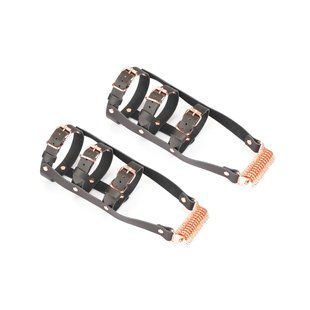 Кожаная портупея для голеностопа со шпорами Liebe Seele Leather High Heel Ankle Harness Rose Gold
