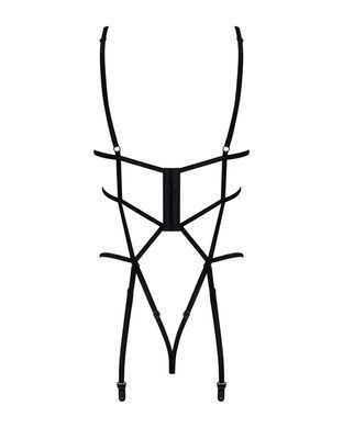Боді зі стреп із доступом Obsessive Badossa crotchless teddy S/M, чорний