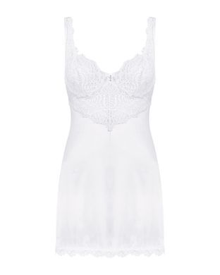 Сорочка Obsessive Amor Blanco underwire chemise & thong white S/M