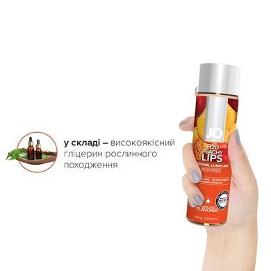 Смазка на водной основе JO H2O &mdash; Peachy Lips (120 мл) без сахара, растительный глицерин