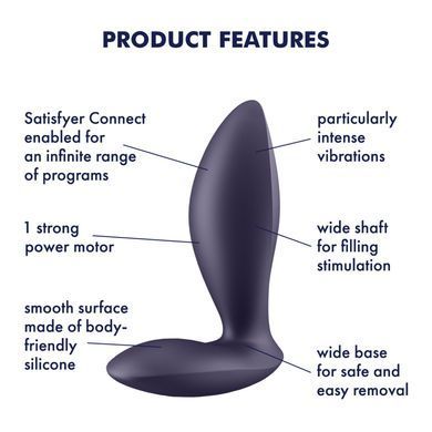 Анальна смарт-пробка з вібрацією Satisfyer Power Plug, дуже потужна