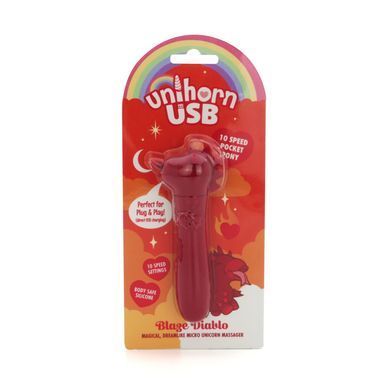 Вібратор-єдиноріжка Unihorn USB Bullet &ndash; Blaze Diablo віброкуля, USB-зарядка, 10 режимів