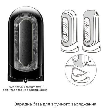 Мастурбатор Tenga Flip Zero Electronic Vibration Black, изменяемая интенсивность, раскладной