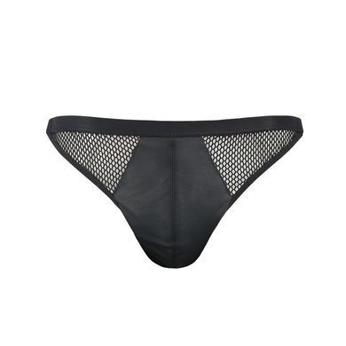 Мужские открытые слипы Passion 034 OPEN LUKE XXL/XXXL Black, экокожа