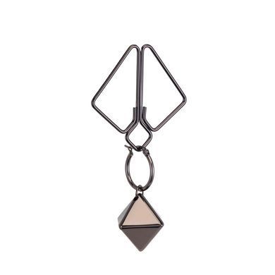 Зажимы для сосков с тяжелой подвеской LOCKINK Nipple Clamps&nbsp;with Heavy Pendant - Grey