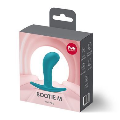Анальная пробка Fun Factory BOOTIE M Aquamarine, диаметр 3,3 см, тонкий ограничитель